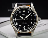 IWC Pilot's Mark XVIII 40mm Black Dial Black Leather Strap Watch for Men - IW327001