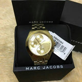 Marc Jacobs Peeker Chronograph Gold Dial Gold Stainless Steel Strap Watch for Women - MBM3393