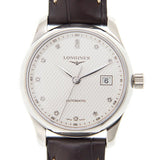 Longines Master Collection Automatic 40mm White Dial Brown Leather Strap Watch for Men - L2.793.4.77.3