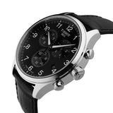 Tissot Chrono XL Classic Black Dial Black Leather Strap Watch For Men - T116.617.16.057.00