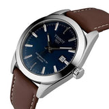 Tissot Gentlemen Powermatic 80 Silicium Blue Dial Brown Leather Strap Watch For Men - T127.407.16.041.00