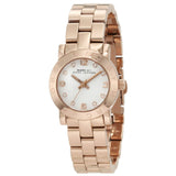 Marc Jacobs Mini Amy White Dial Rose Gold Stainless Steel Strap Watch for Women - MBM3078