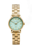 Marc Jacobs Baker Mint Green Dial Gold Stainless Steel Strap Watch for Women - MBM3284