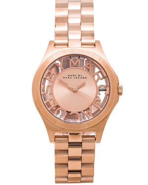Marc Jacobs Henry Rose Gold Dial Rose Gold Steel Strap Watch for Women - MBM3293