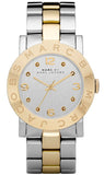 Marc Jacobs Amy Silver Dial Two Tone Stainless Steel Strap Watch for Women - MBM3139