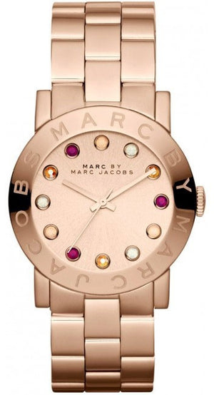 Marc Jacobs Amy Dexter Rose Gold Dial Rose Gold Stainless Steel Strap Watch for Women - MBM3216