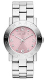 Marc Jacobs Amy Life Pink Dial Silver Stainless Steel Strap Watch for Women - MBM3300