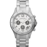 Marc Jacobs Marc Chronograph White Dial Silver Steel Strap Watch for Men - MBM3155