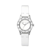 Marc Jacobs Blade White Dial White Leather Strap Watch for Women - MBM1097