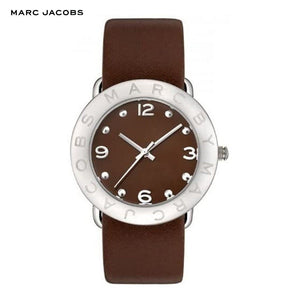 Marc Jacobs Amy Brown Dial Brown Leather Strap Watch for Women - MBM1139