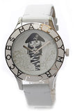 Marc Jacobs Miss Marc Pirate White Dial White Leather Strap Watch for Women - MBM1146