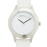 Marc Jacobs Blade White Dial White Leather Strap Watch for Women - MBM1200