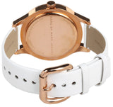 Marc Jacobs Blade White Dial White Leather Strap Watch for Women - MBM1201