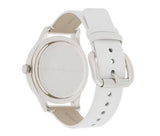 Marc Jacobs Mini Blade White Dial White Leather Strap Watch for Women - MBM1206