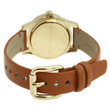 Marc Jacobs Mini Blade White Dial Brown Leather Strap Watch for Women - MBM1219