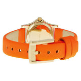 Marc Jacobs Henry Dinky White Dial Orange Leather Strap Watch for Women - MBM1236