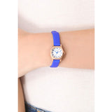 Marc Jacobs Henry White Dial Blue Leather Strap Watch for Women - MBM1238