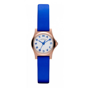 Marc Jacobs Henry White Dial Blue Leather Strap Watch for Women - MBM1238