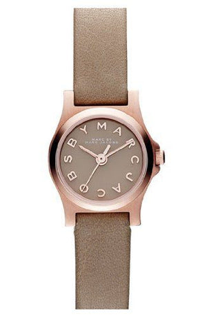 Marc Jacobs Henry Dinky Grey Dial Grey Leather Strap Watch for Women - MBM1239