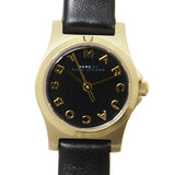 Marc Jacobs Henry Dinky Black Dial Black Leather Strap Watch for Women - MBM1240