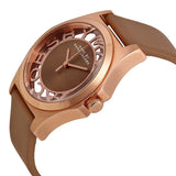 Marc Jacobs Henry Dinky Light Brown Dial Leather Strap Watch for Women - MBM1245