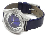 Marc Jacobs Henry Skeleton Blue Dial Blue Leather Strap Watch for Women - MBM1337