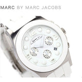 Marc Jacobs Pelly White Dial White Silicone Steel Strap Watch for Women - MBM2565