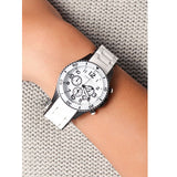 Marc Jacobs Rock Chronograph White Dial White SIlicone Steel Strap Watch for Women - MBM2574