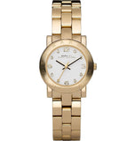 Marc Jacobs Mini Amy White Dial Gold Stainless Steel Strap Watch for Women - MBM3057