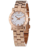 Marc Jacobs Mini Amy White Dial Rose Gold Stainless Steel Strap Watch for Women - MBM3078