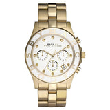Marc Jacobs Blade White Dial Gold Stainless Steel Strap Watch for Women - MBM3081
