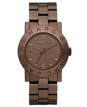 Marc Jacobs Amy Brown Dial Brown Stainless Steel Strap Watch for Women - MBM3119