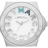 Marc Jacobs Rivera White Dial Silver Steel Strap Watch for Women - MBM3136