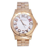 Marc Jacobs Rivera White Dial Rose Gold Steel Strap Watch for Women - MBM3138
