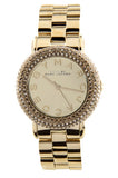 Marc Jacobs Marci Gold Dial Gold Stainless Steel Strap Watch for Women - MBM3191