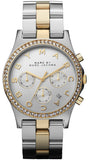 Marc Jacobs Henry Silver Dial Two Tone Stainless Steel Strap Watch for Women - MBM3197