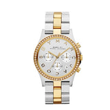 Marc Jacobs Henry Silver Dial Two Tone Stainless Steel Strap Watch for Women - MBM3197