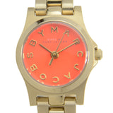 Marc Jacobs Henry Dinky Orange Dial Gold Stainless Steel Strap Watch for Women - MBM3202