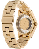 Marc Jacobs Henry Transparent Gold Dial Gold Stainless Steel Strap Watch for Women - MBM3206