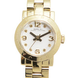 Marc Jacobs Amy Dinky White Dial Gold Stainless Steel Strap Watch for Women - MBM3226