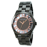 Marc Jacobs Henry Black Skeleton Dial Black Stainless Steel Strap Watch for Women - MBM3254