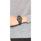 Marc Jacobs Henry Black Skeleton Dial Black Silver Stainless Steel Strap Watch for Women - MBM3265