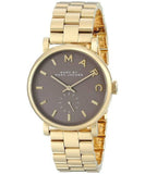 Marc Jacobs Baker Grey Dial Gold Stainless Steel Strap Watch for Women - MBM3281