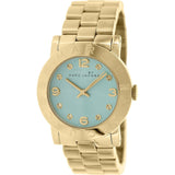 Marc Jacobs Amy Turquoise Dial Gold Stainless Steel Strap Watch for Women - MBM3301