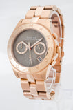 Marc Jacobs Blade Sunray Brown Dial Rose Gold Stainless Steel Strap Watch for Women - MBM3308