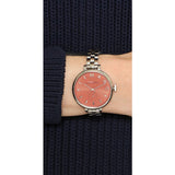 Marc Jacobs Sally Orange Dial Silver Stainless Steel Strap Watch for Women - MBM3365