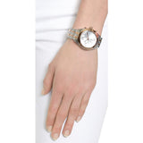 Marc Jacobs Peeker Chrono Silver Two Tone Stainless Steel Strap Watch for Women - MBM3369