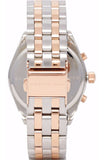 Marc Jacobs Peeker Chrono Silver Two Tone Stainless Steel Strap Watch for Women - MBM3369