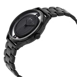 Marc Jacobs Tether Black Transparent Dial Black Stainless Steel Strap Watch for Women - MBM3415