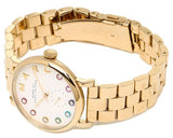 Marc Jacobs Baker White Dial Gold Stainless Steel Strap Watch for Women - MBM3440